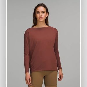 LULULEMON Back In Action Long Sleeve Shirt women’s size 12 in copper/brown